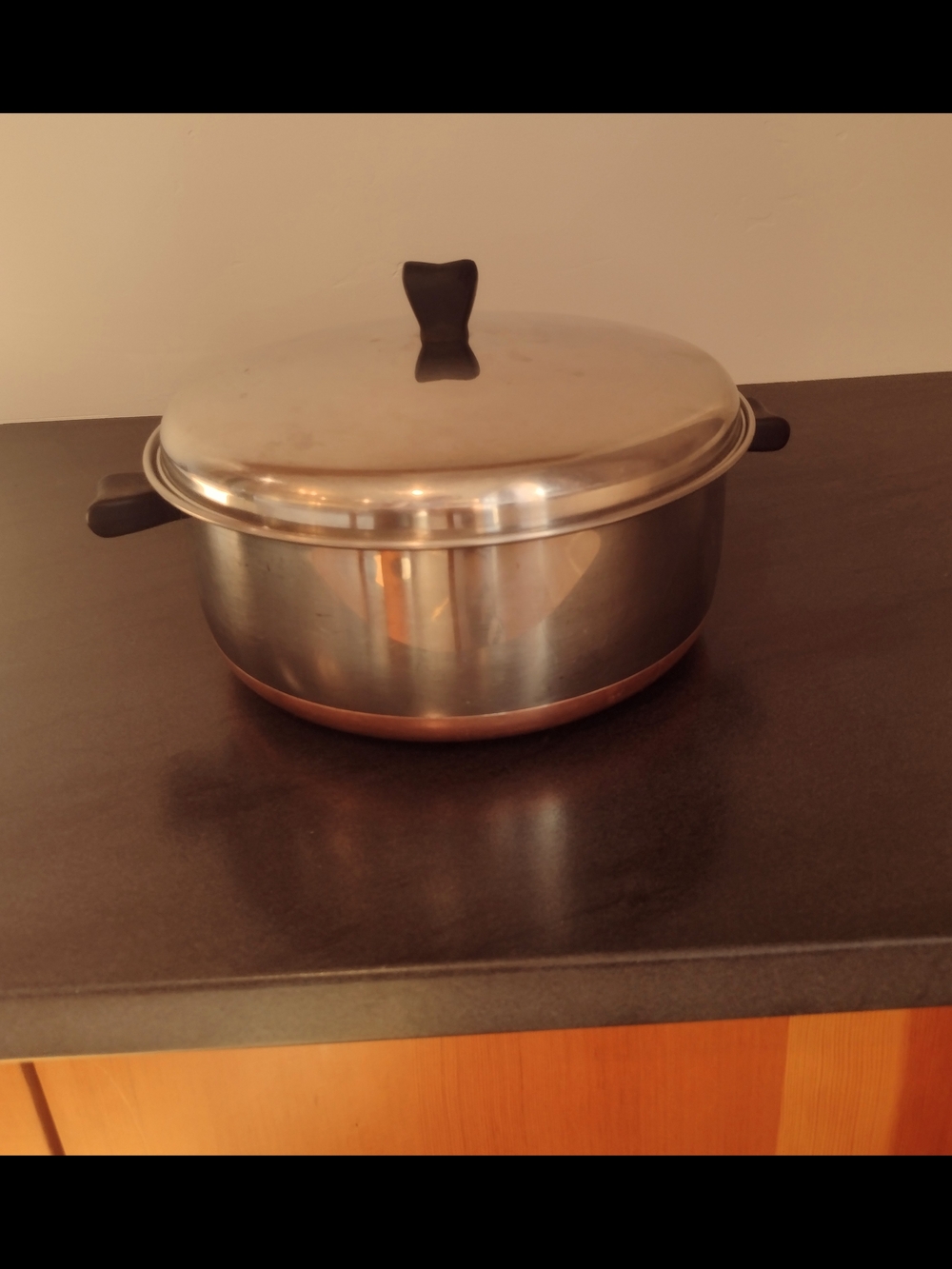 Vintage Vollrath Rey Norris 5Qt Stock Pot W/Lid Mid Century Bakelite Handles